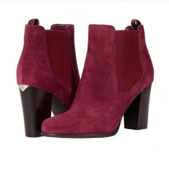 MICHAEL Michael Kors Lottie Booties in Dark Berry - Picture 1 of 7